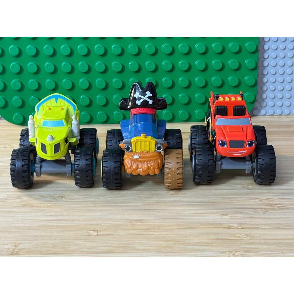 Fisher Price Blaze and the Monster Machines Zeg Pegwheel Pete Diecast Lot of 3